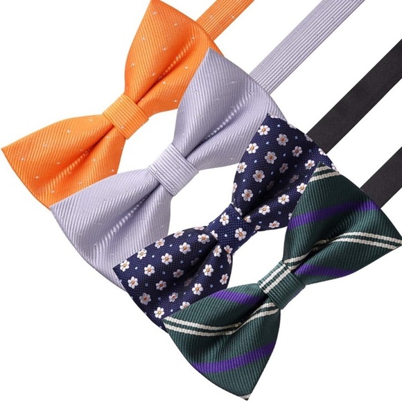 MEN’S 8 PACK CLIP ON BOW TIE BUNDLE SET *NEW* - Picture 2 of 7
